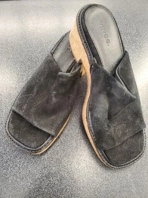 Sandalias Vince Maddy para mujer EE. UU. 6,5 gamuza tacón bloque plataforma de corcho mula Foto 1 de 4