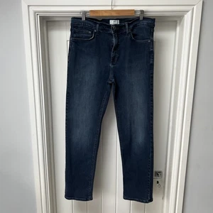 Marks & Spencer Jeans Men's W36 L33 Blue Denim Straight Leg Stretch Trousers - Picture 1 of 13