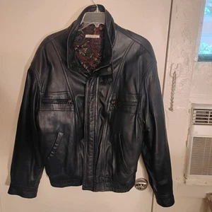 Vintage BALLY Leder Bomber HERREN gefütterte Jacke Gr. M Made In Italy Fair - Bild 1 von 20