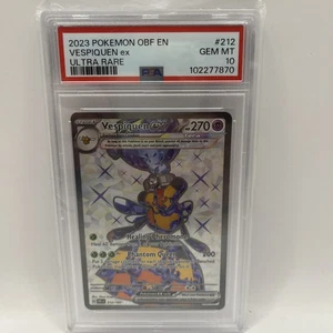 2023 Pokémon OBF EN #212/197 Vespiquen EX Ultra Rare PSA 10 Sku347 - Picture 1 of 2