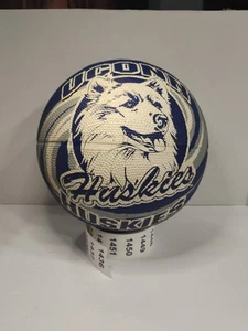 VTG UCONN Huskies University Of Connecticut Basketball Blue & White Old Logo - Picture 1 of 7