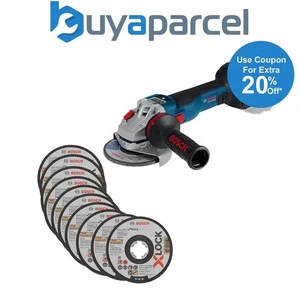 Bosch GWS V-10 115mm Brushless Cordless 18v Angle Grinder + X10 Cutting Discs - Picture 1 of 7