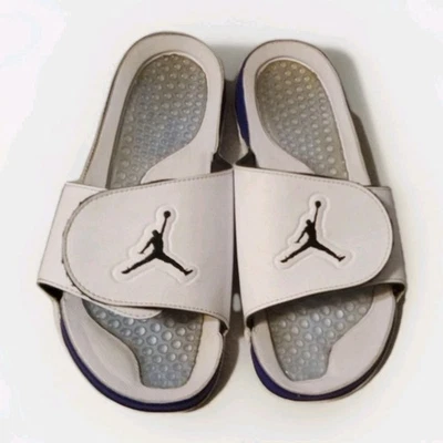 Sandalias Nike Air Jordan Hydro V 5 Retro Slides Blancas 555501-103 Talla 10 Foto 1 de 4