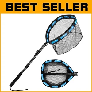 Durable Floating Fishing Net with Clip and Foam Hoop - Easy Transport & Storage - Picture 1 of 8