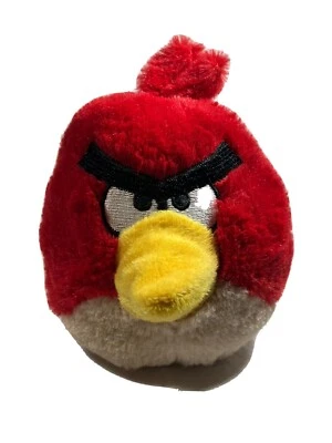 Angry Birds Plush Red Bird Stuffed Animal Toy 5" Commonwealth 2010 NO SOUND  - Image 1 of 4