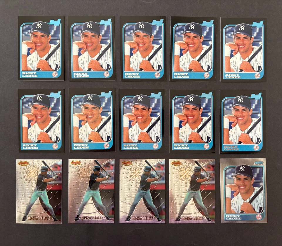 RICKY LEDEE 1997 BOWMAN /BOW CHROME /BOW BEST ROOKIE CARD - 15 CARD LOT -032525C - Image 1 of 1