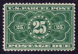 US Scott JQ5, 1913 Parcel Post, 25c dark green, VLH MINT - Picture 1 of 1