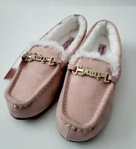 Juicy Couture Faux Fur Lined Mocassins Womens size 9 PINK - Picture 1 of 5