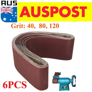 150x1220mm (6x48'') Abrasive Sanding Belt Industrial Cloth Backed 40/80/120 Grit - Picture 1 of 9