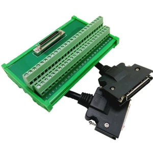 SCSI 50 Pin Terminal Blocks Breakout Board Adapter One Meter Male Drive Cable - Picture 1 of 5