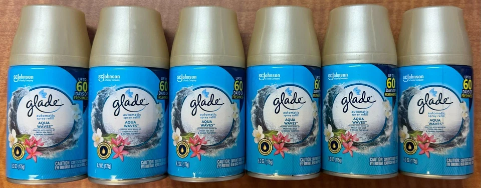 Автоматический освежитель воздуха 6 Glade Aqua Waves свежая морская соль и островные цветы - Изображение 1 из 2