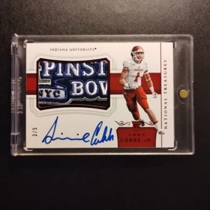#3/5 Simmie Cobbs Jr Rookie Bowl Patch Auto 2018 National Treasures Indiana DC - Picture 1 of 4