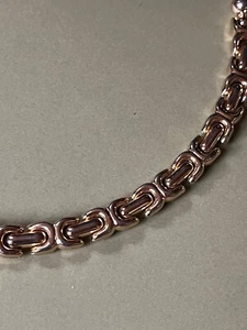 Thick Bar & Curved Ends Goldtone Link Bracelet - 7.5 inches in length x just ove - Picture 1 of 10