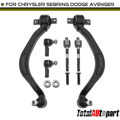 6x Braço de controle inferior dianteiro com extremidade de haste de amarração de junta esférica para Chrysler Dodge Eagle - Imagem 1 de 4