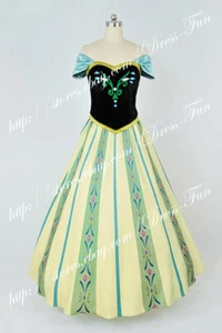 The Snow Queen Cosplay Princess Dress Anna fashion Halloween Costume  - Picture 1 of 8