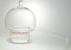 Brida de laboratorio Cabezal de destilación alambique 200 mm Brazo doblado, 24/40, 145 mm Brida OD - Imagen 1 de 1