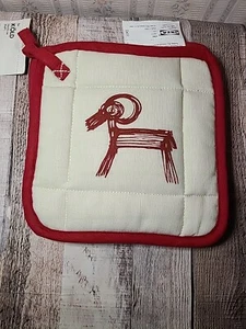 large 9x9 In IKEA Of Sweden pot holder with RAM Animal Print KOLD - Picture 1 of 12