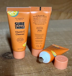 LOT OF 3 Elizabeth Mott Sure Thing! Vitamin C Cleanser 15mL each Sealed!