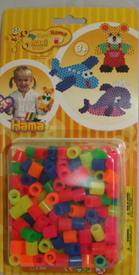 HAMA Bügelperlen Maxi - Vollton Mix 250 Perlen - Bild 1 von 1