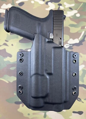 TR HOLSTERS Black Kydex Holster for Glock 45 Streamlight TLR-1s / TLR1