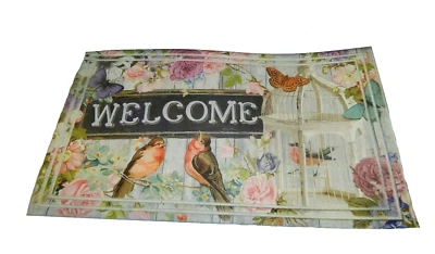 18" x 30" Welcome Mat Entrance Outdoor Entry Decorative Rubber Mat - Image 1 of 2