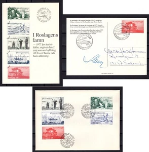 Sweden 1977 music - art FDC + Postalcard - Picture 1 of 1