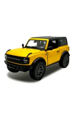 5438D 2022 POR KINSMART Ford Bronco techo rígido escala 1:34 diecast amarillo (SIN CAJA) Foto 1 de 3