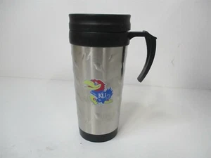Kansas City Jayhawks Silver/Black Tumbler with Handle - Picture 1 of 2