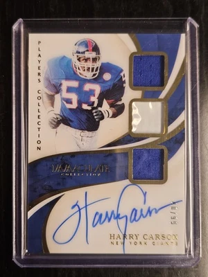 2019 Panini Immaculate Players Collection 40 /99 Harry Carson Triple Patch Auto  - Image 1 of 2