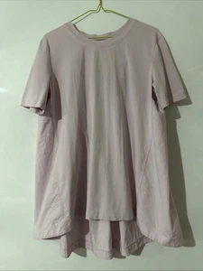 COS Women's T-Shirt S Pink Cotton with Elastane Short Sleeve Round Neck Basic S - Picture 1 of 14