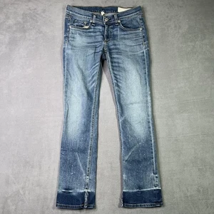 rag & bone Jeans Womens 26 Blue Newquay The Crop Split Hem Distressed Ankle - Picture 1 of 12