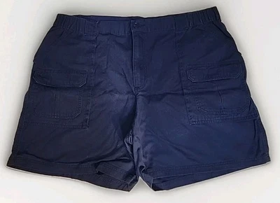Croft & Barrow | Men's Big & Tall Solid Chino Cargo Shorts - Blue Size 42 | HTF - Image 1 of 4