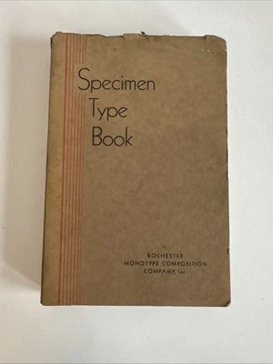 Specimen Type Book - Rochester Monotype Co 1930s - Fonts, Design VTG Rare - Image 1 of 4