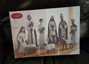 Nikolaus eckig 10-teiliges Weihnachtskrippenset Willow Tree wie Design NEU - Bild 1 von 4