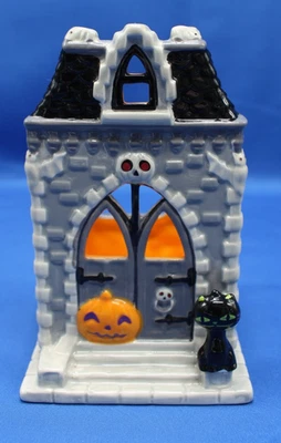 Bath & Body Works Haunted House Halloween Liquid Soap Dispenser Holder Black Cat - Image 1 of 4