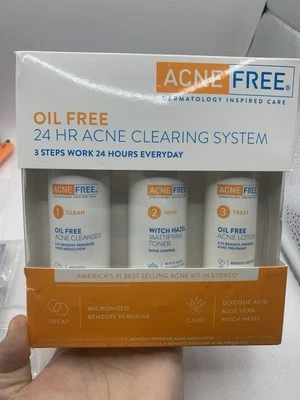 Kit de tratamiento sin aceite 24 horas sin acné sistema de limpieza de acné de 3 pasos caducidad 4/25 ZJ Foto 1 de 4