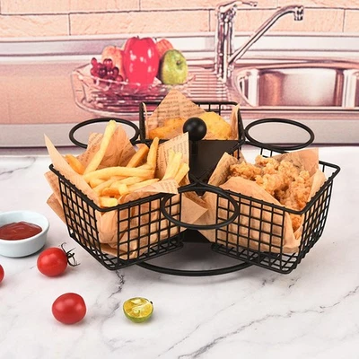 Fries Basket Food Storage Tray Snack Bucket for Outdoor Picnic Living Room - Image 1 of 4