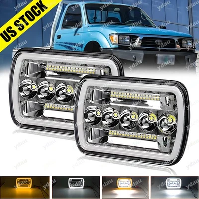 Faros LED 2x7" 7x6" alto/bajo DRL para camioneta Toyota 82-95 Tacoma 1995-1997 Foto 1 de 4