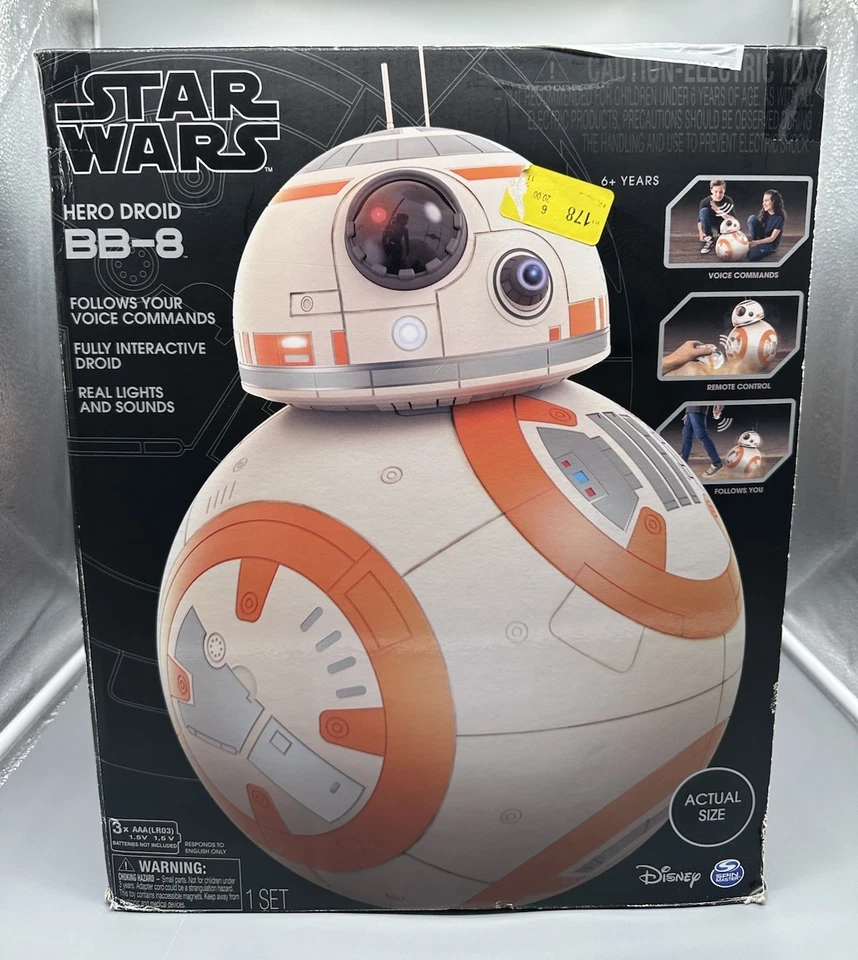 Spin Masters Star Wars BB-8 Droid Robot Orange White Remote Control NEW - Image 1 of 4