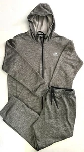 Adidas Climawarm Set Hoodie & Hose Fleece gefüttert Herren Gr. L grau " - Bild 1 von 11