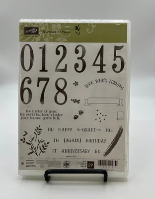 Stampin' Up - NÚMERO DE AÑOS 140653 Juego de sellos transparentes Foto 1 de 2
