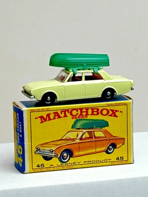 Matchbox No. 45 Ford Corsair With Original Boat, Original Box - Image 1 of 4