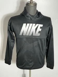 Nike Dri Fit Boys Black Camouflage Fleece Lined Hoodie Pullover Size Large EUC - Picture 1 of 6