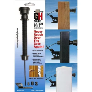 GH Gate Produts 13.5 in. H X 4 in. W Matte Plastic Pull Gate Latch - Picture 1 of 3