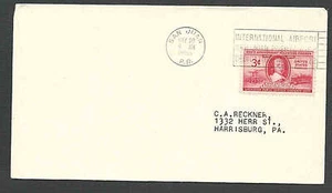 DATED 1955 COVER SAN JUAN P.R. 3c SURFACE MAIL TO PA UNCOMMON - Picture 1 of 1