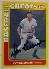 1990 Swell Baseball Greats Don Kessinger  Autographed Chicago Cubs Auto 9/15!