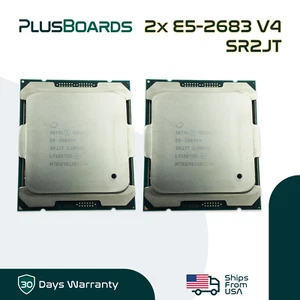 Lot of 2 Intel Xeon E5-2683 V4 16 Core 40MB LGA 2011-3 x99 Server CPU Processor - Picture 1 of 5