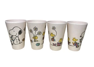 Juego de 4 tazas de Pascua ecológicas de bambú cacahuetes Snoopy y Woodstock - Imagen 1 de 4