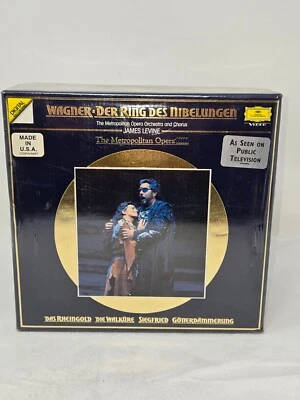 WAGNER -DER RING DES NIBELUNGEN METROPOLITAN OPERA JAMES LEVINE 7 VHS SET SEALED - Image 1 of 4