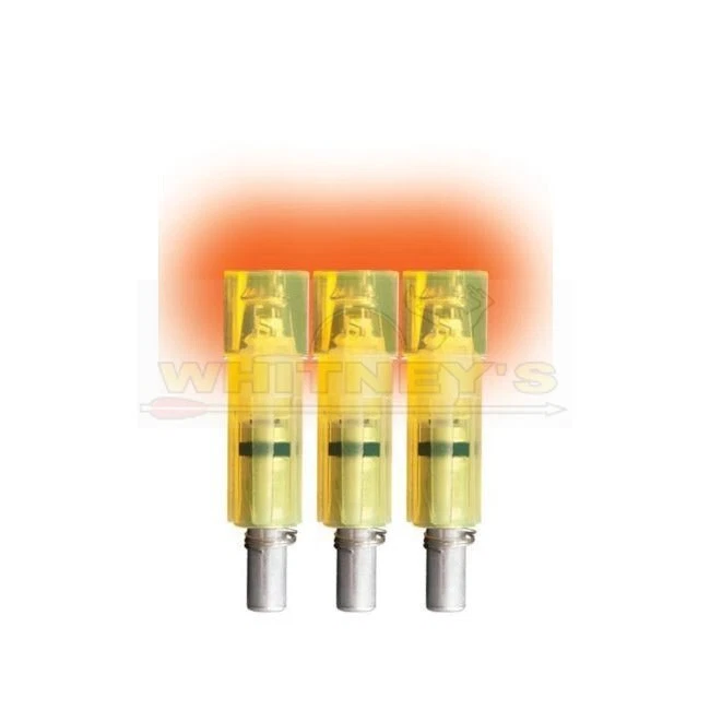 Burt Coyote Lumenok Flat Bolt Lighted Nocks - Orange - 3pk - EXCF3 - Image 1 of 1